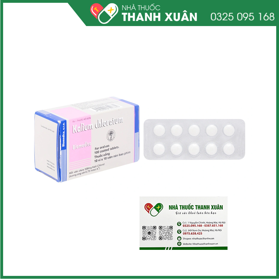 Kalium chloratum thuốc phòng và điều trị các trường hợp hạ kali máu